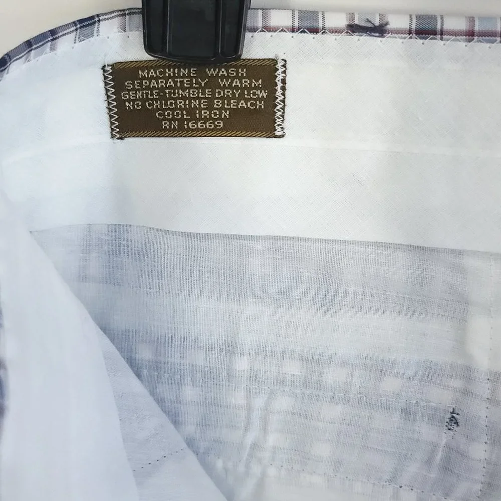 Vtg Sportswear Casual Pants Men's 38 Blue White Plaid Grandpacore Punk Ugly - Picture 9 of 10